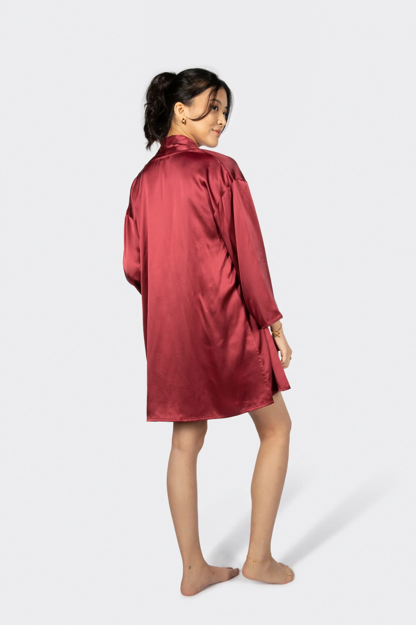 Alba Washable Silk Dressing Robe - Image 8