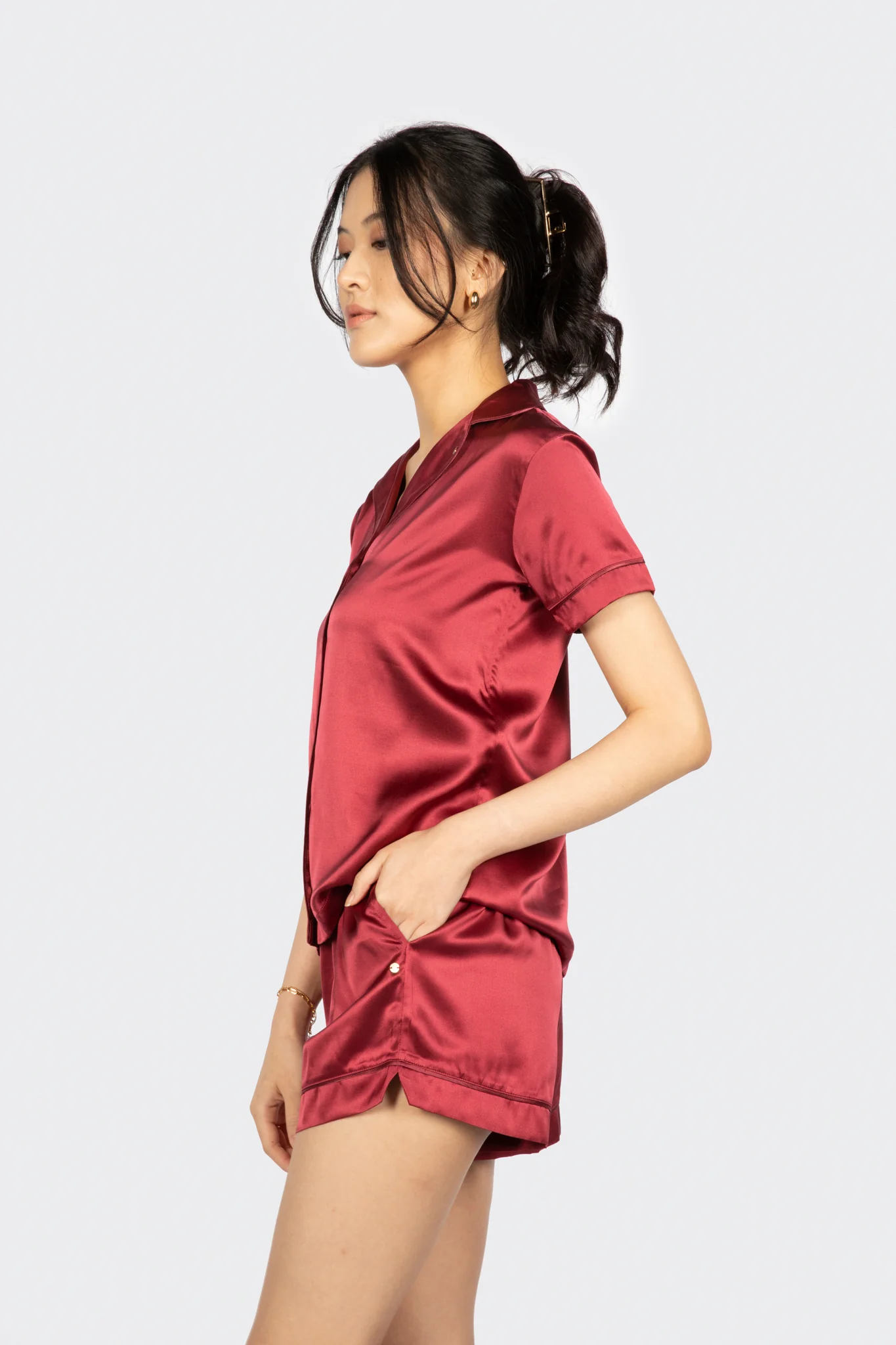 Alba Washable Silk Pyjama Top - Image 12