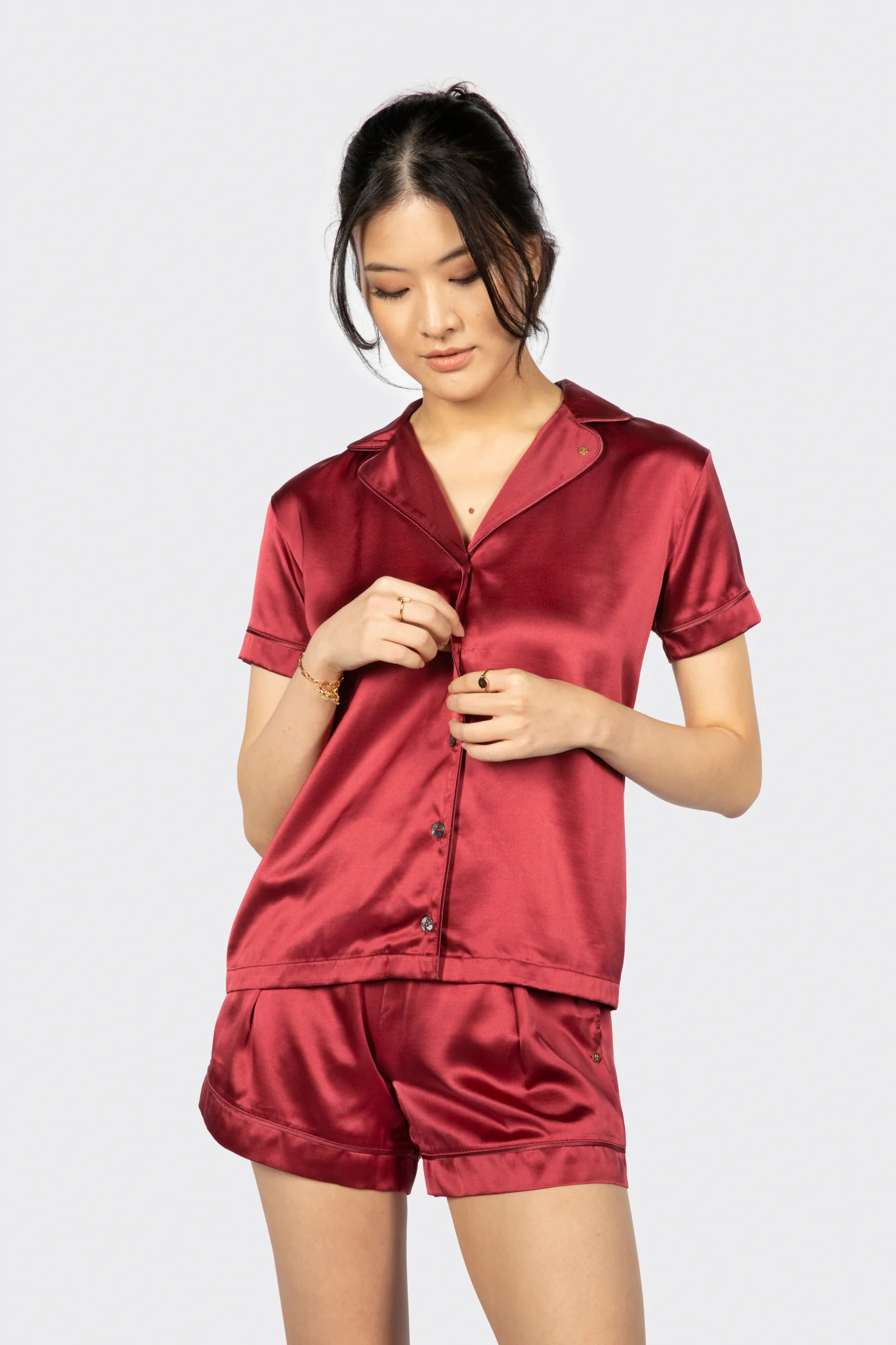 Alba Washable Silk Pyjama Top - Image 13