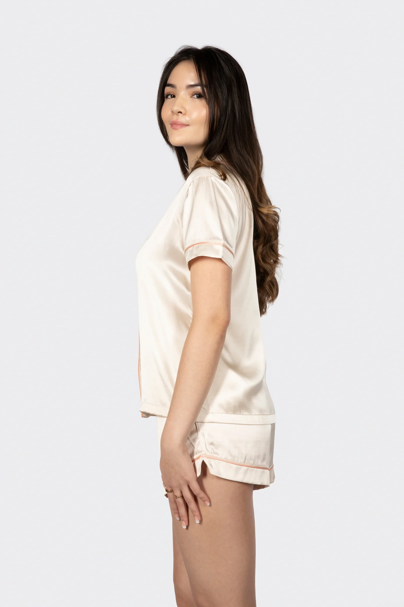 Alba Washable Silk Pyjama Top - Image 7