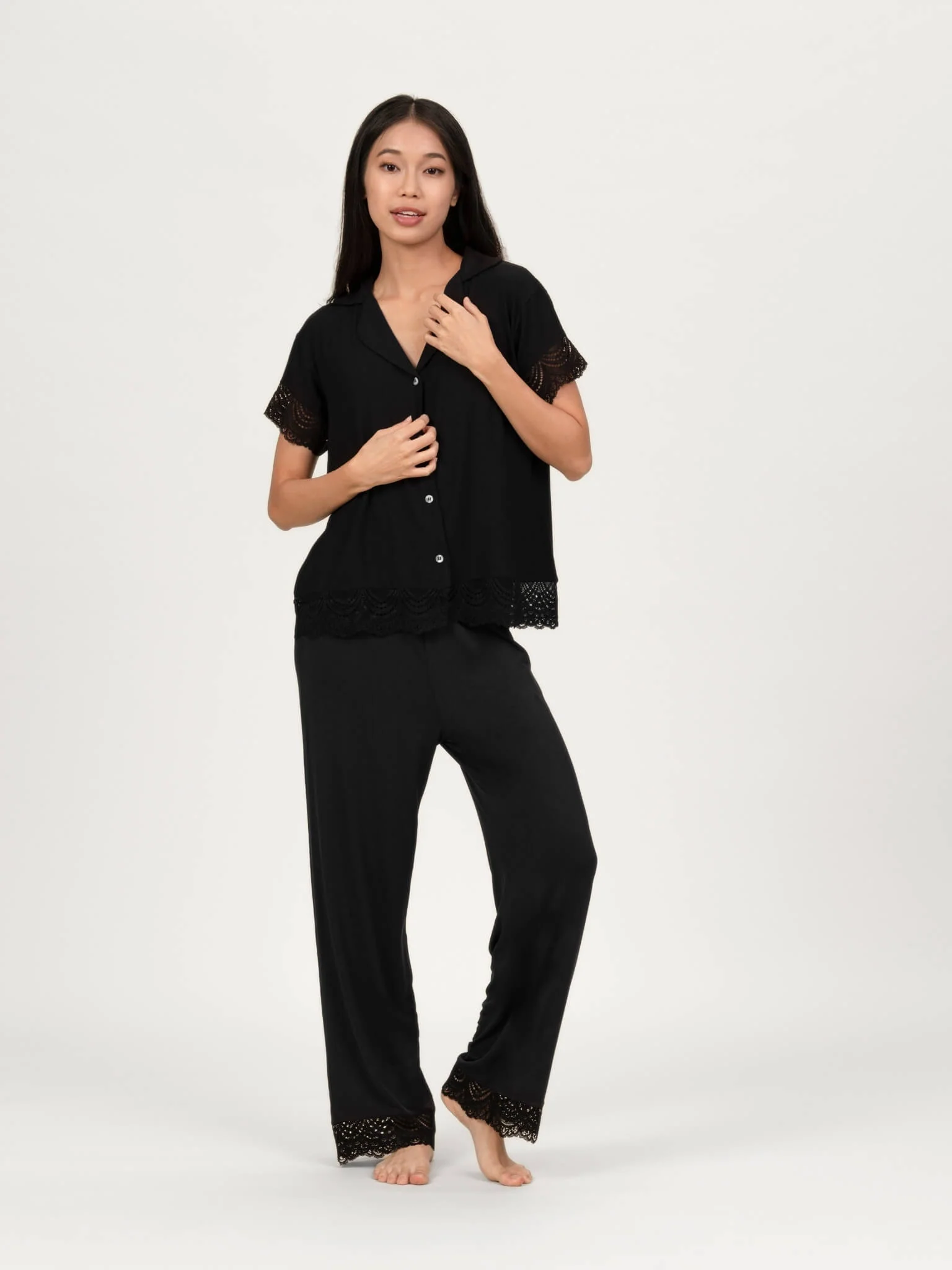 Carezza Lace Long Pyjamas Pants - Image 5