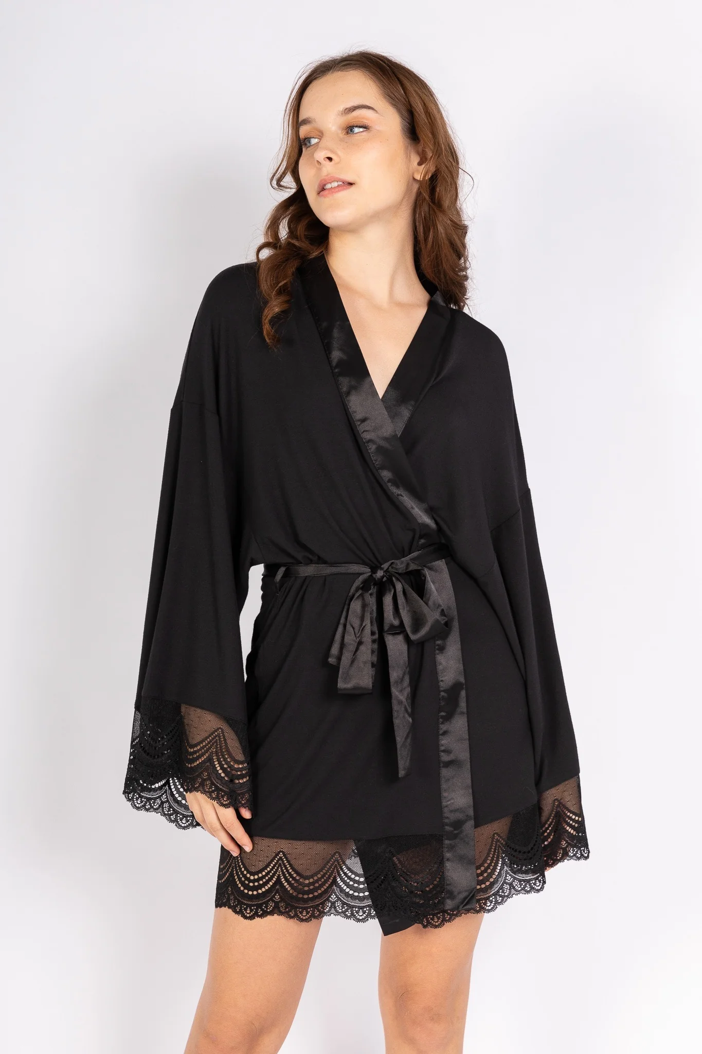 Carezza Lace Modal Robe - Image 3