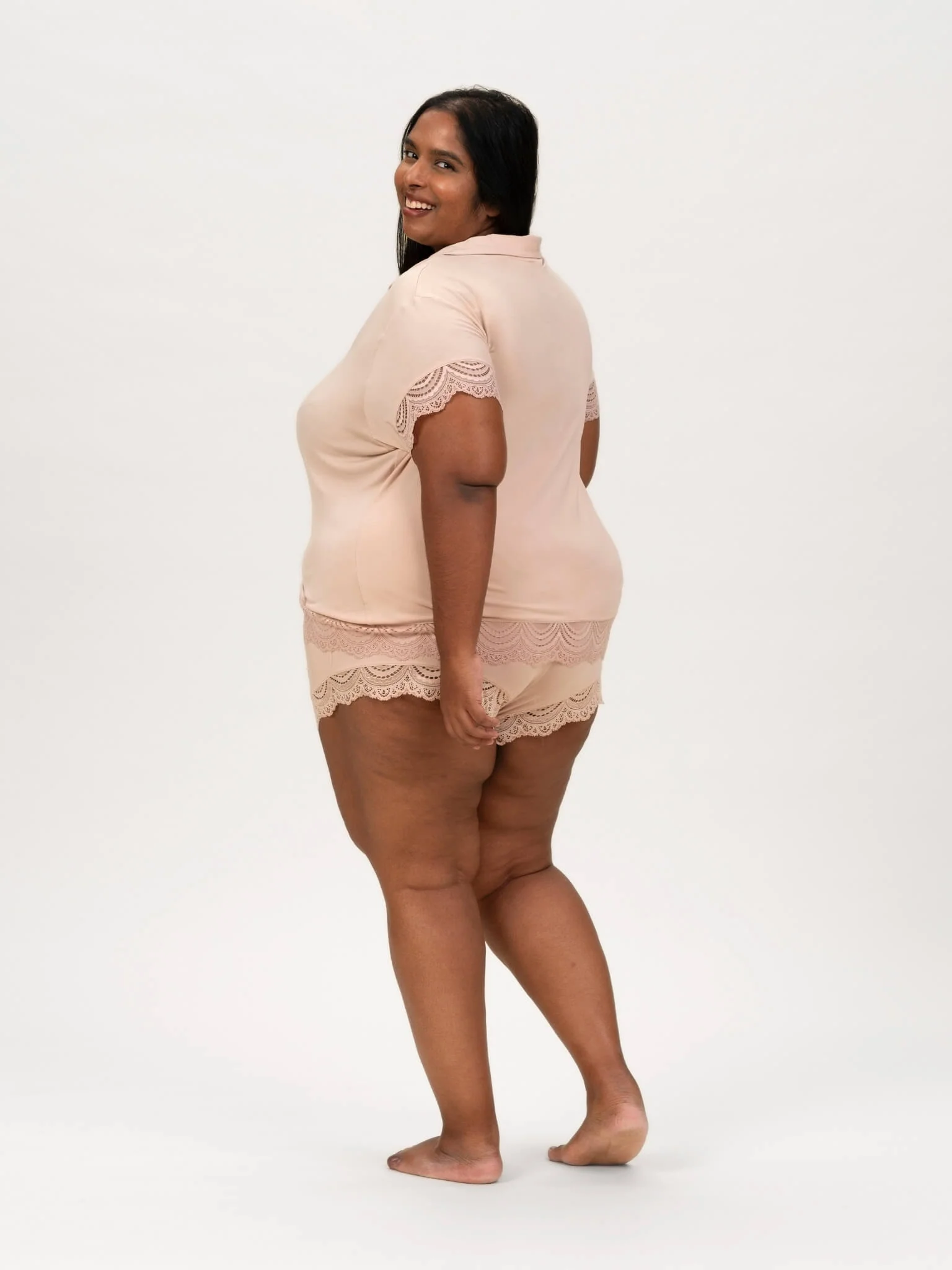 Carezza Lace Short Sleeve Pyjamas Top - Image 11