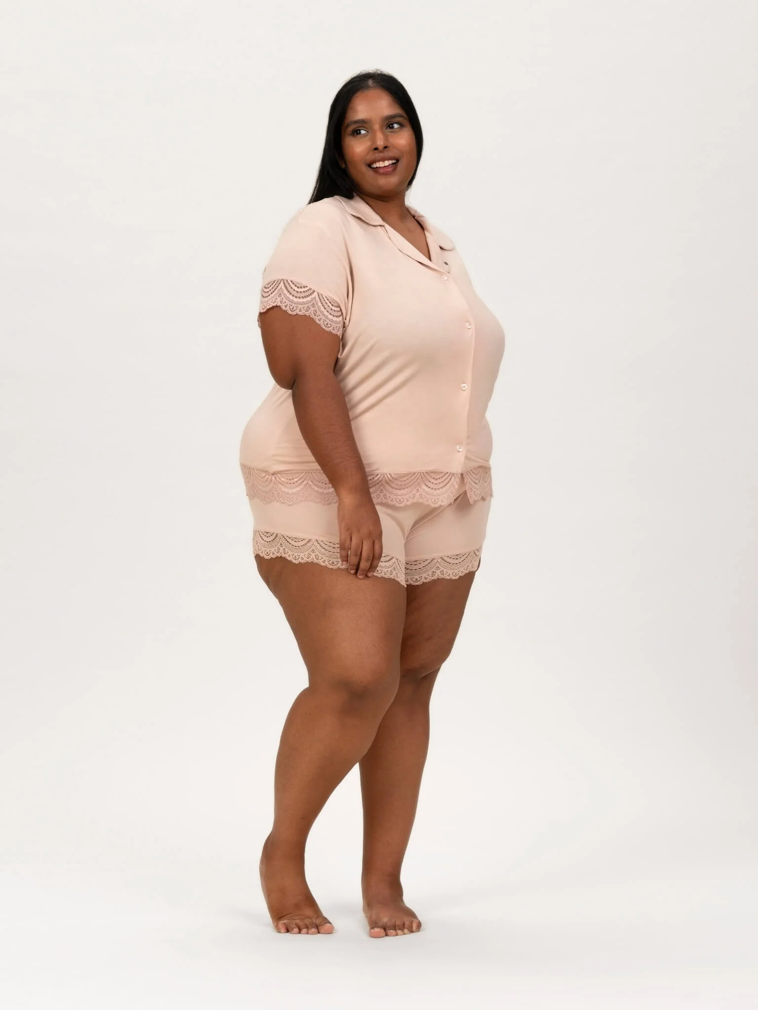 Carezza Lace Short Sleeve Pyjamas Top - Image 12