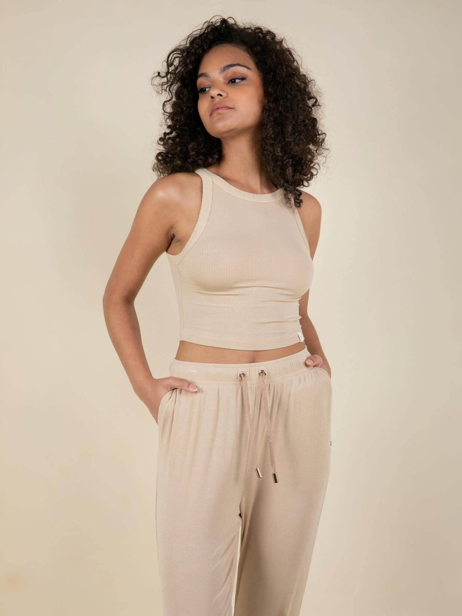 Daydream Ribbed Crop Tank Top - Image 9