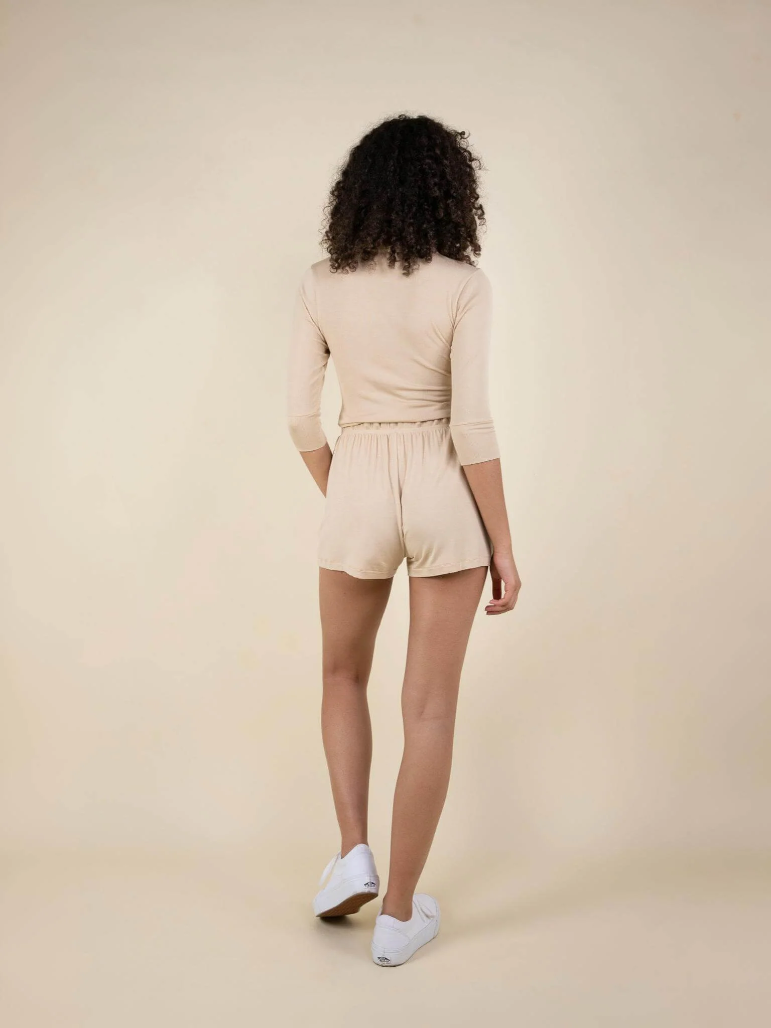 Daydream Ribbed Fitted Henley Top - Image 4