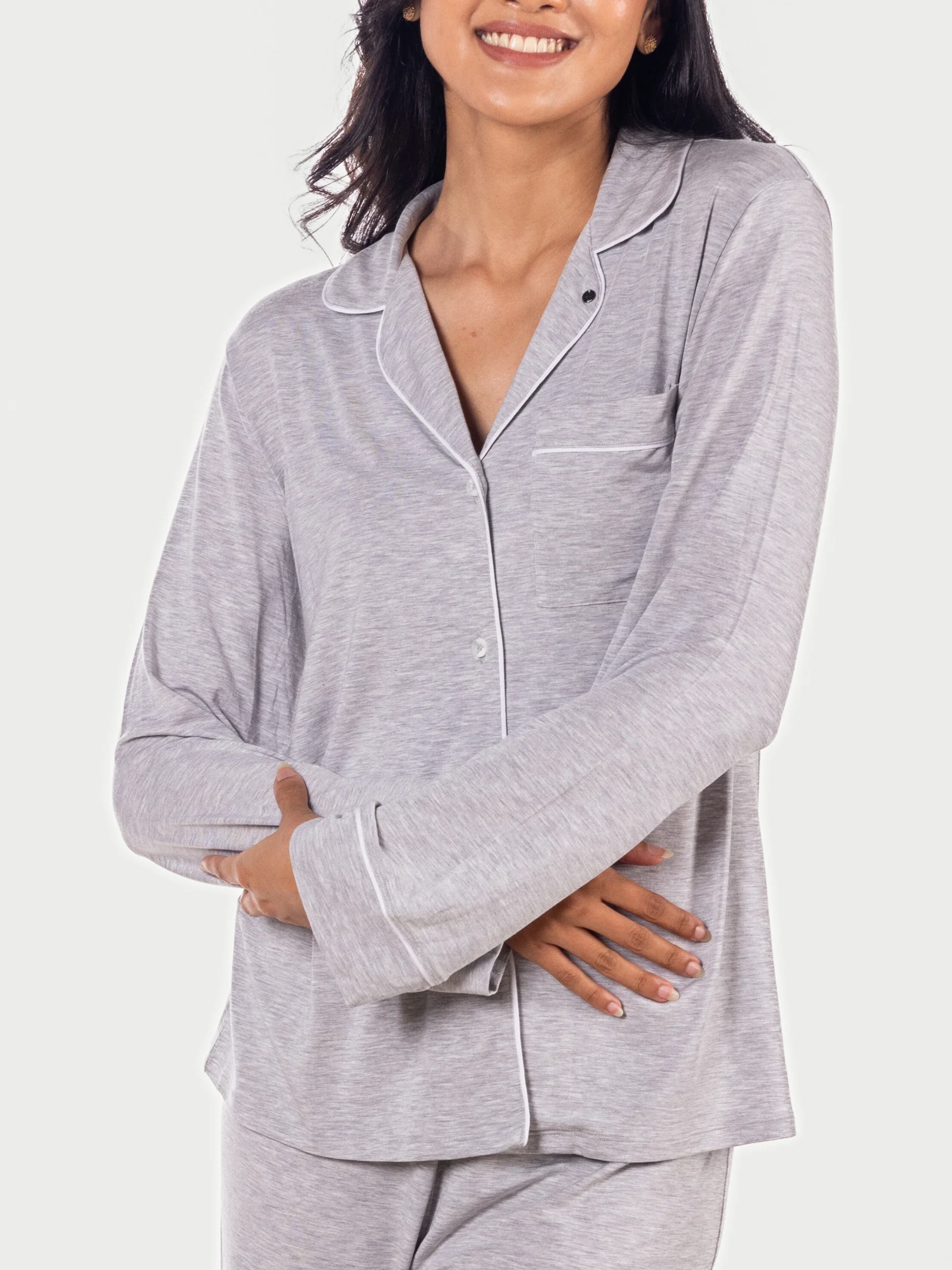 Je Dors Long Sleeve Pyjamas Top - Image 11