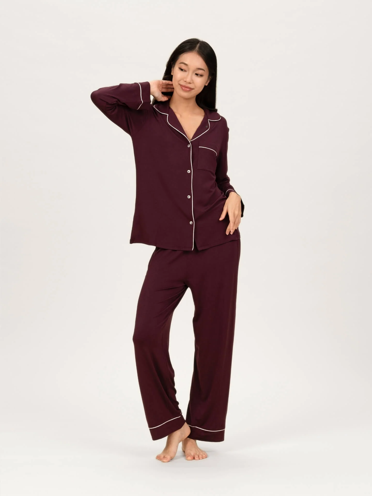 Je Dors Long Sleeve Pyjamas Top - Image 43