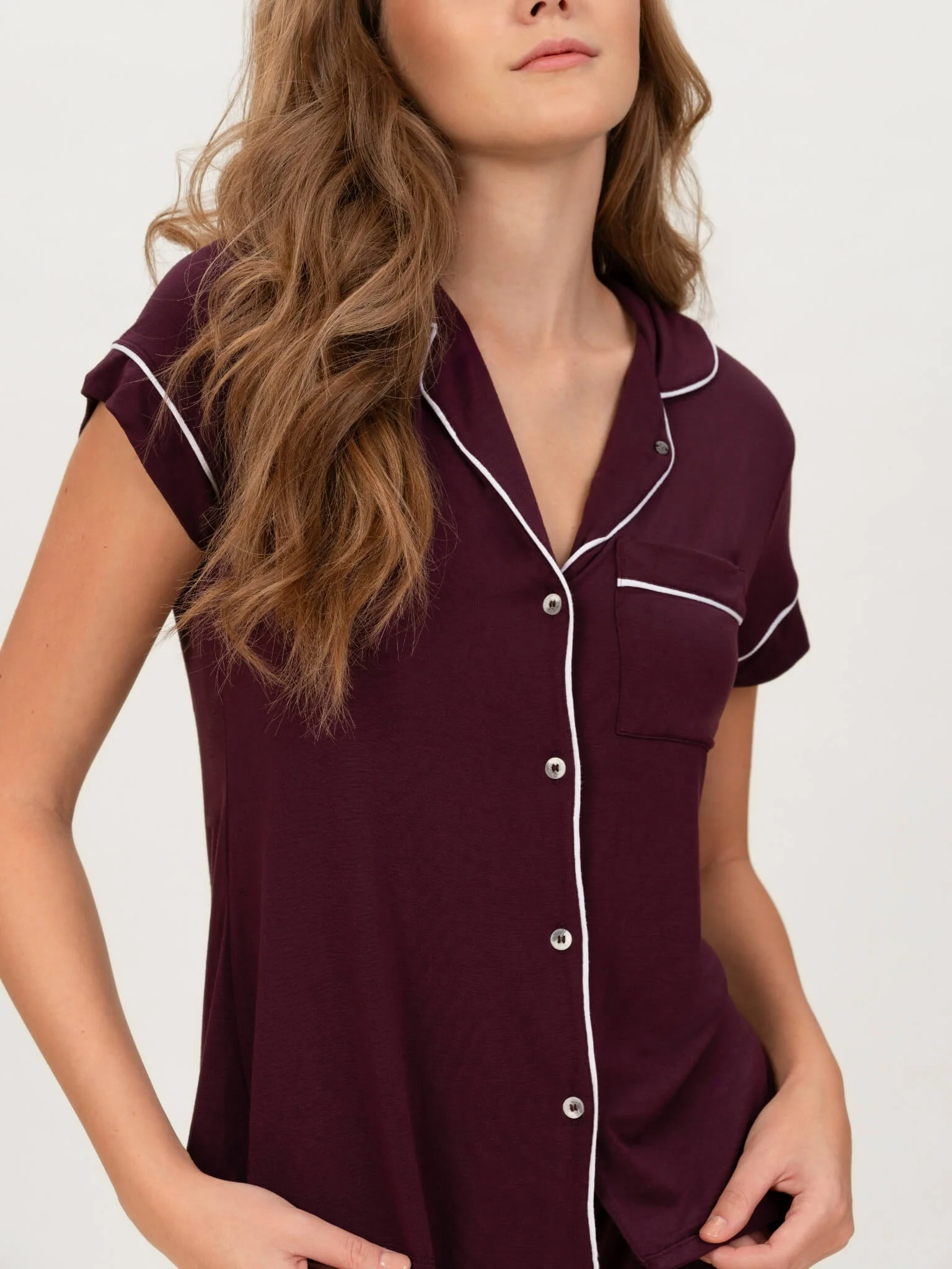Je Dors Short Sleeve Pyjamas Top - Image 55