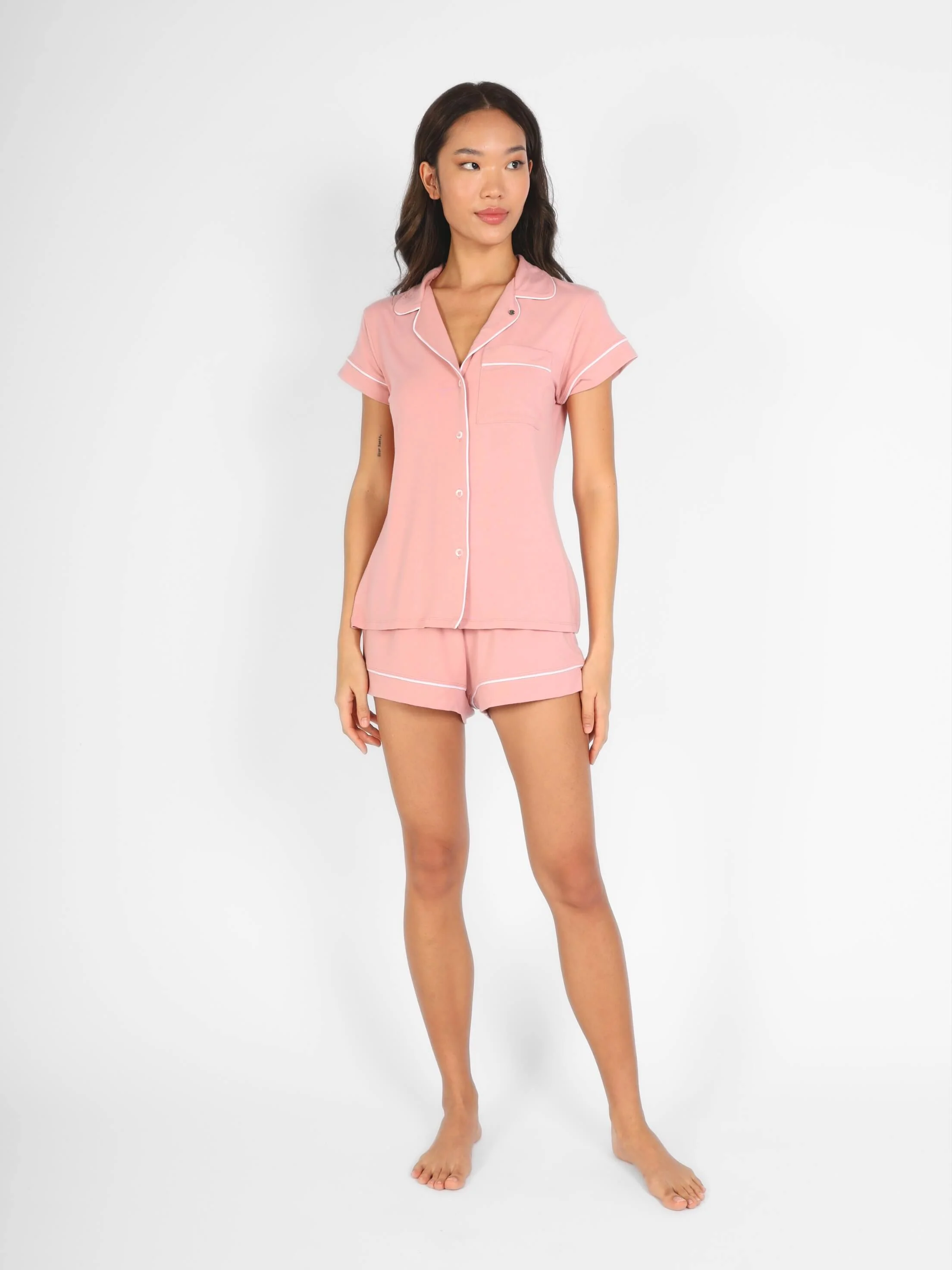 Je Dors Short Sleeve Pyjamas Top - Image 66