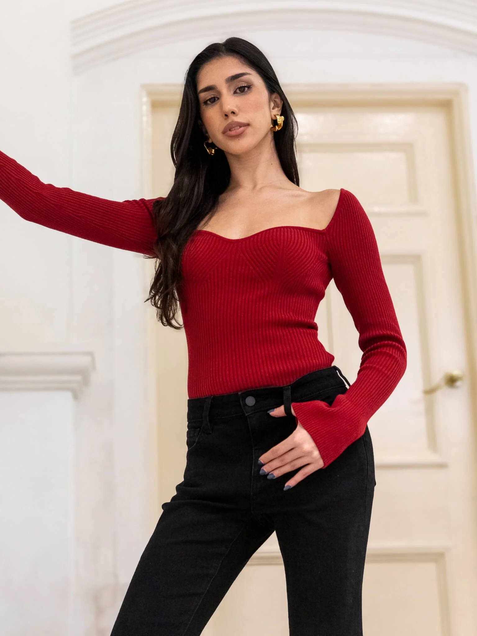 Lumiere Ribbed Bustier Top - Image 4