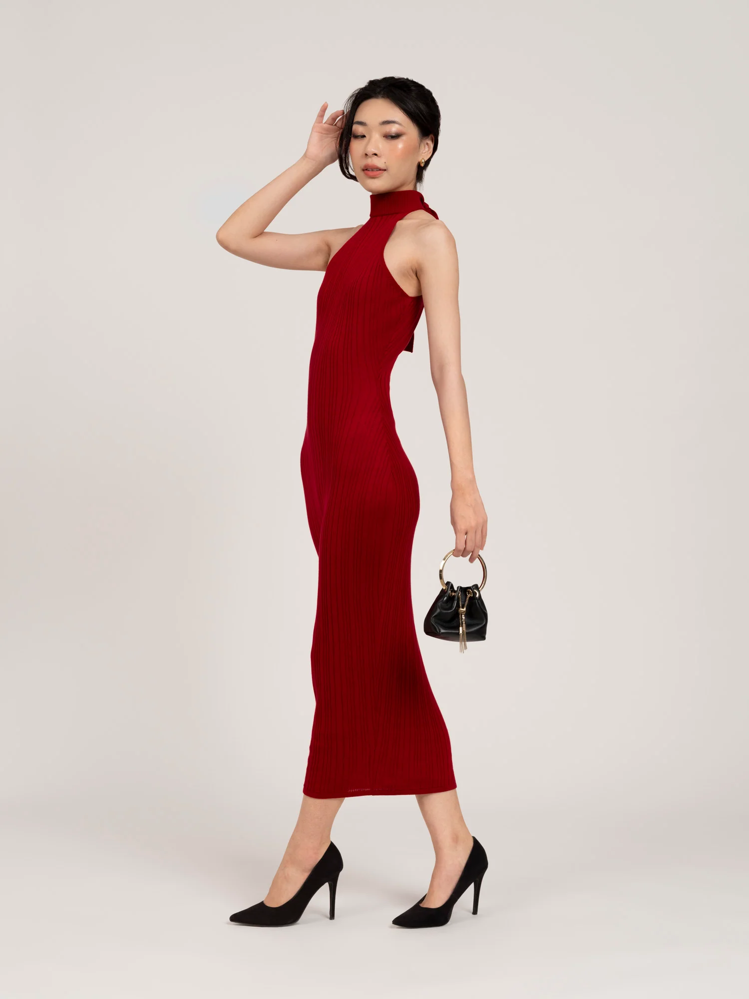 Lumiere Sheer Halter Neck Dress - Image 3