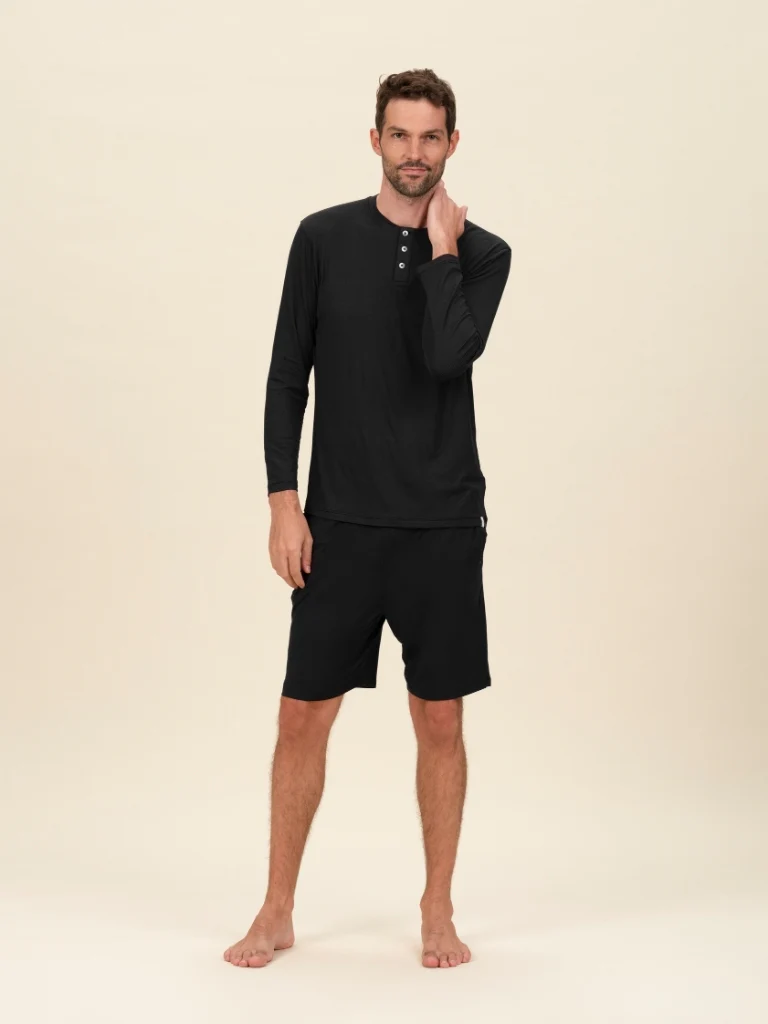 Men's Daydream Ribbed Henley Top - Image 4