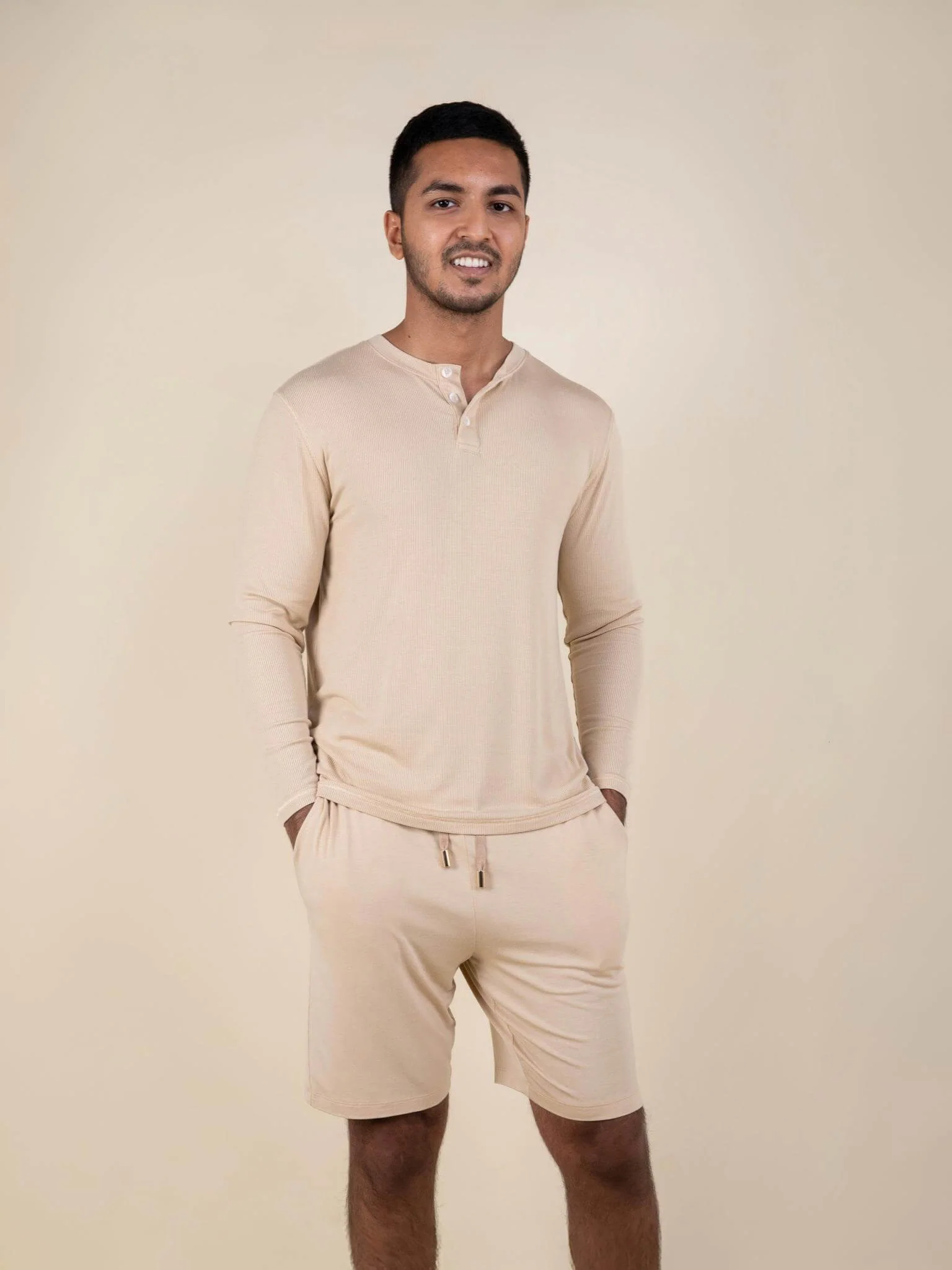 Men's Daydream Ribbed Henley Top - Image 5