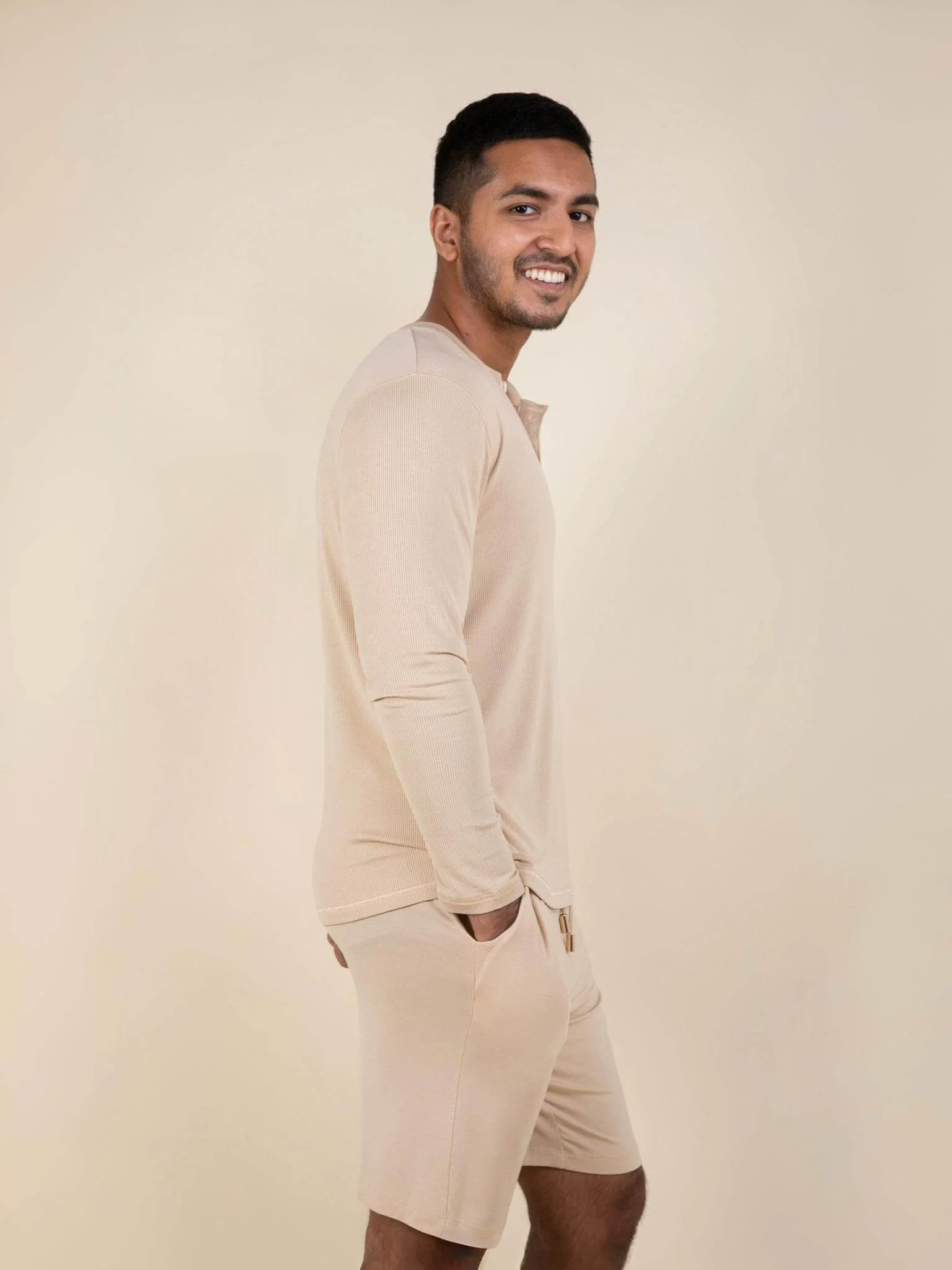 Men's Daydream Ribbed Henley Top - Image 7
