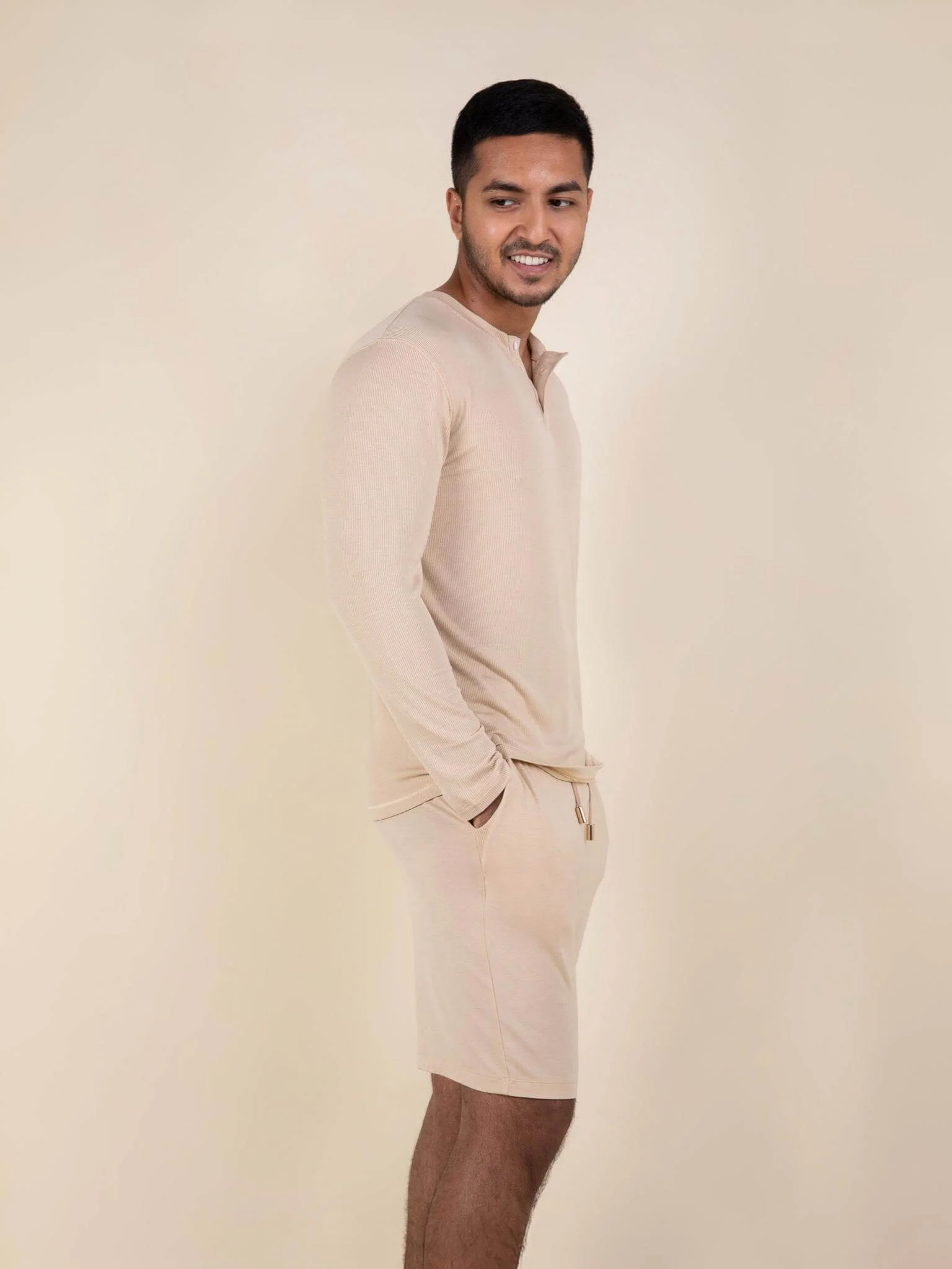 Men's Daydream Ribbed Henley Top - Image 8