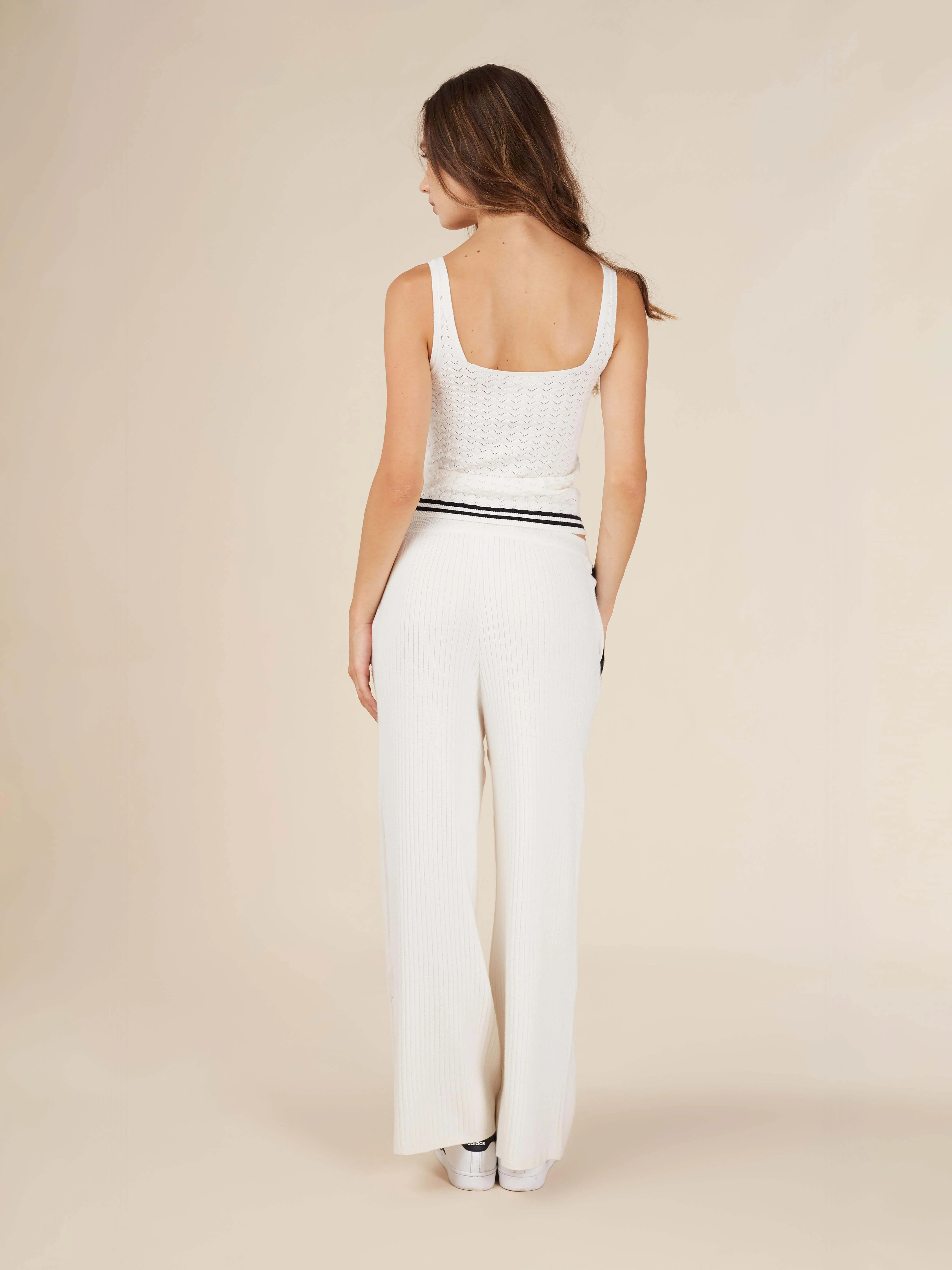 Reis Pointelle Knit Square Neck Tank Top - Image 11