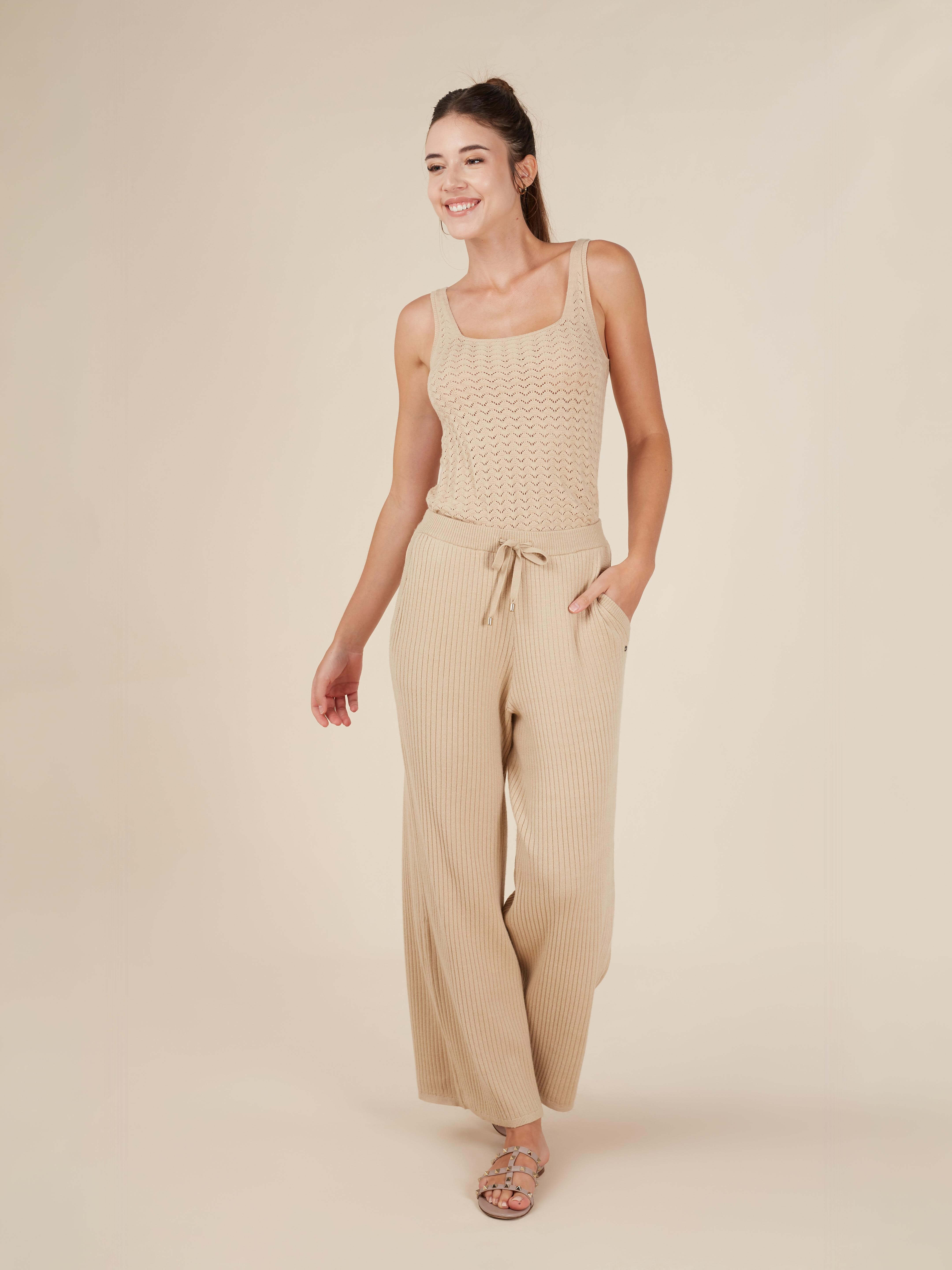 Reis Pointelle Knit Square Neck Tank Top - Image 15
