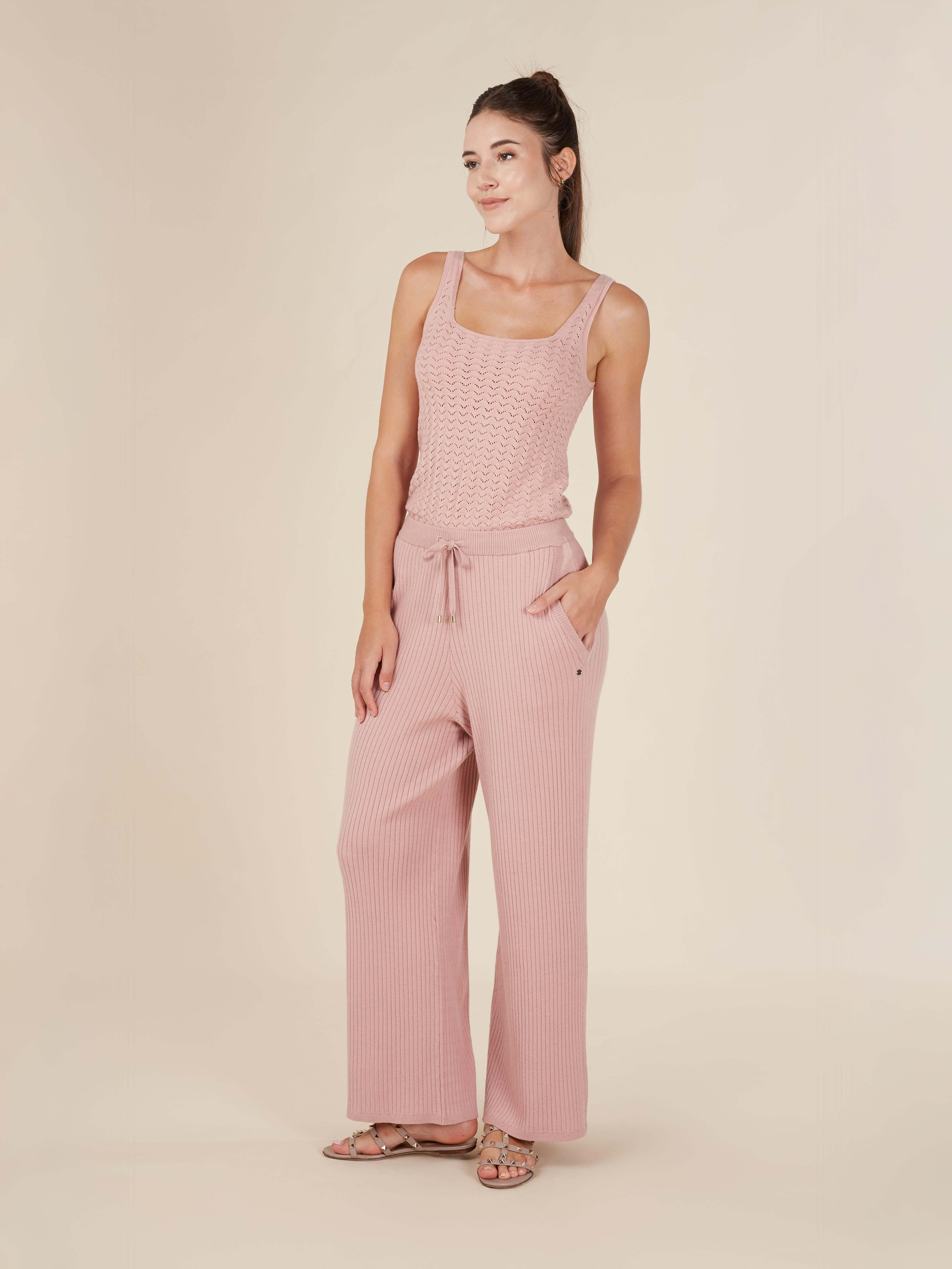 Reis Pointelle Knit Square Neck Tank Top - Image 3