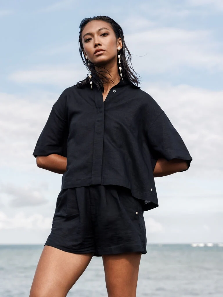 Terra Linen Lounge Short Sleeve Shirt - Image 10