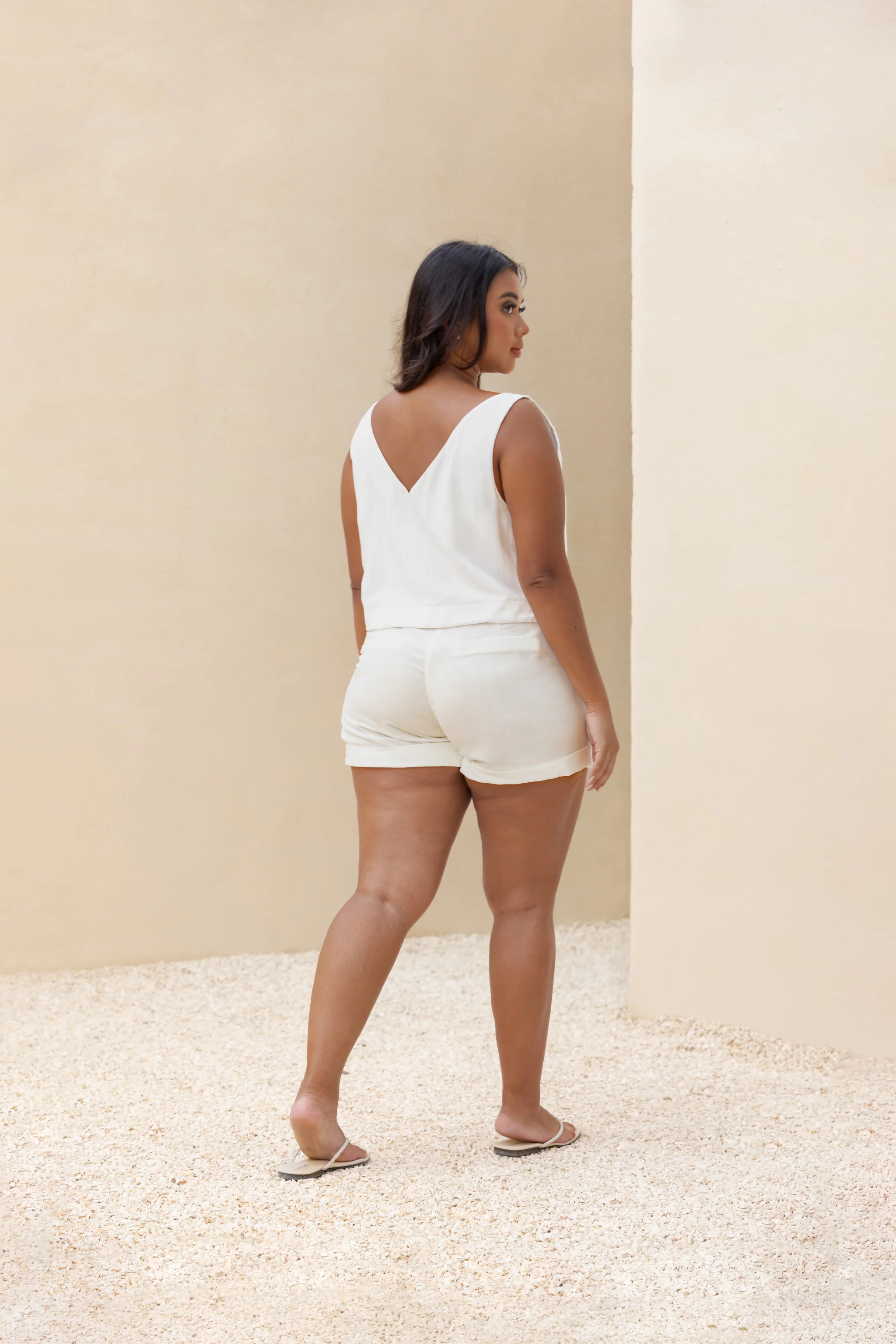 Terra Linen V-Neck Lounge Tank - Image 7