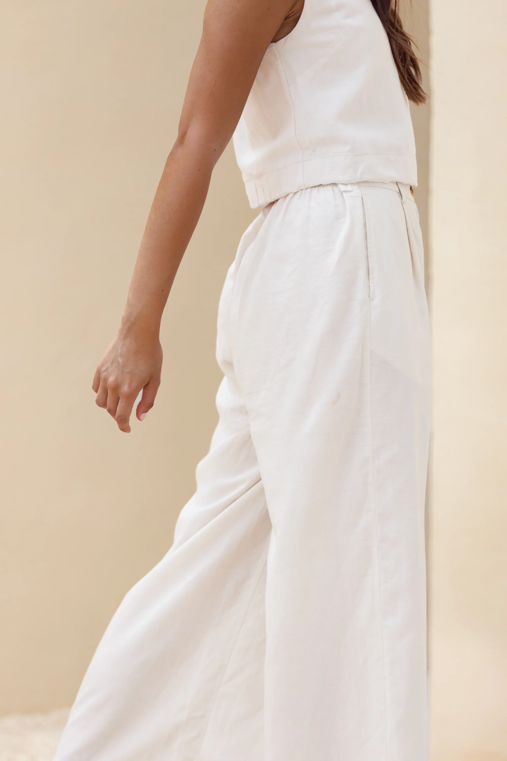 Terra Linen Wide Leg Trousers - Image 3