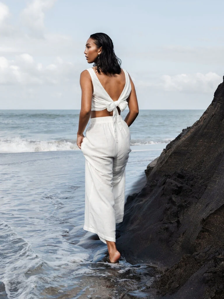 Terra Linen Wide Leg Trousers - Image 6