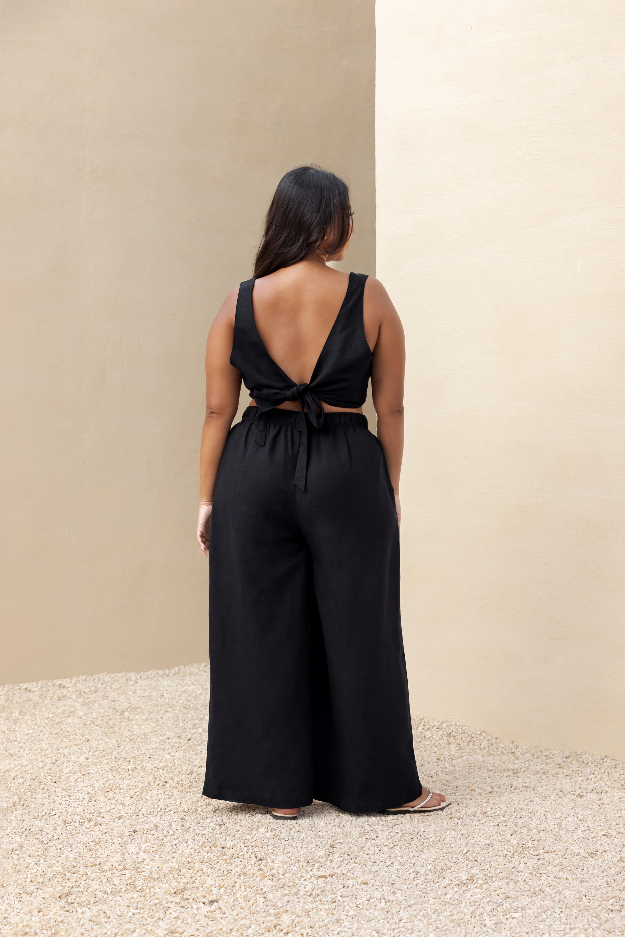 Terra Linen Wide Leg Trousers - Image 9